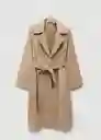 Gabardina Trench Cloud Hielo Talla XS Mujer Mango