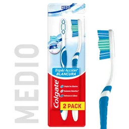 Colgate Cepillo de Dientes Triple Acción Extra Blancura Suave