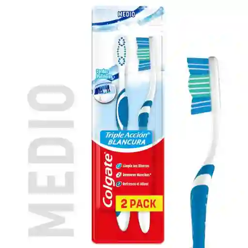 Colgate Cepillo de Dientes Triple Acción Extra Blancura Suave
