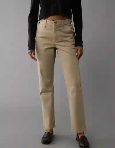 Pantalón Mujer Beige Talla: 2 REGULAR 5126212 American Eagle