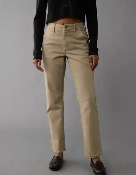 Pantalón Mujer Beige Talla: 2 REGULAR 5126212 American Eagle