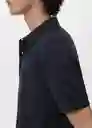 Camiseta Polo Arraona Azul Noche Talla M Hombre Mango