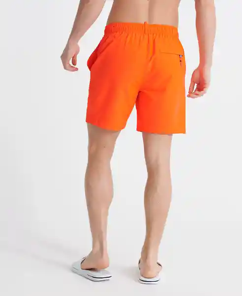 Superdry Short de Baño Waterpolo Swim Naranja Talla S