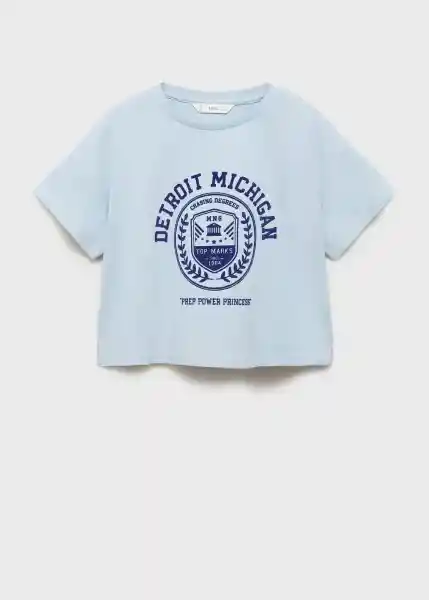 Camiseta City Celeste Talla 10 Niñas Mango