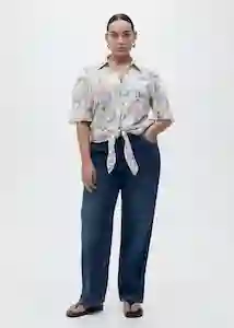Camisa Red Crudo Talla L Mujer Mango