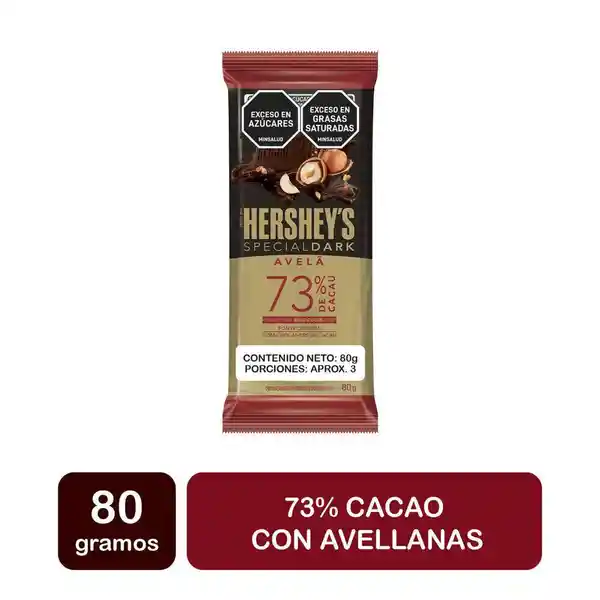 Hershey's Barra de Chocolate Oscuro Con Avellanas