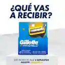 GILLETTE Proshield Repuestos Cuchilla de Afeitar Máquina de Afeitar con 5 Hojas Afeitado más al Ras Afeitadora para Hombre 4 Uds