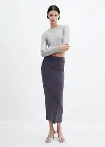 Top Sara-H Gris Claro Vigoré Talla XS Mujer Mango