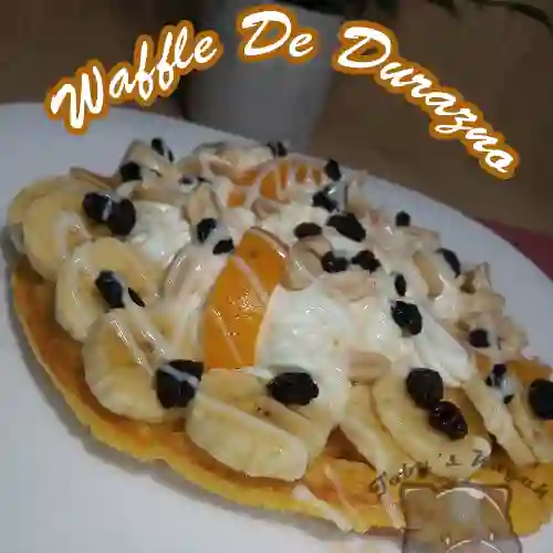 Waffle de Durazno y Banano
