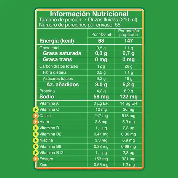 Modificador de leche MILO a base de malta y cocoa x 1100g