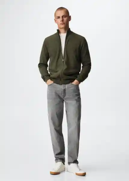 Cardigan Tenc Khaki Talla Xxl Hombre Mango