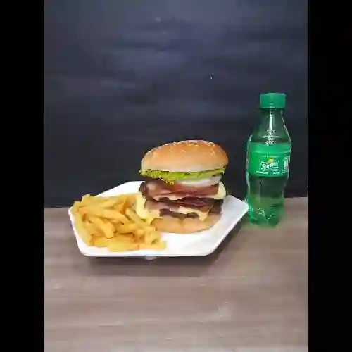 Hamburguesa Doble Carne con Tocineta