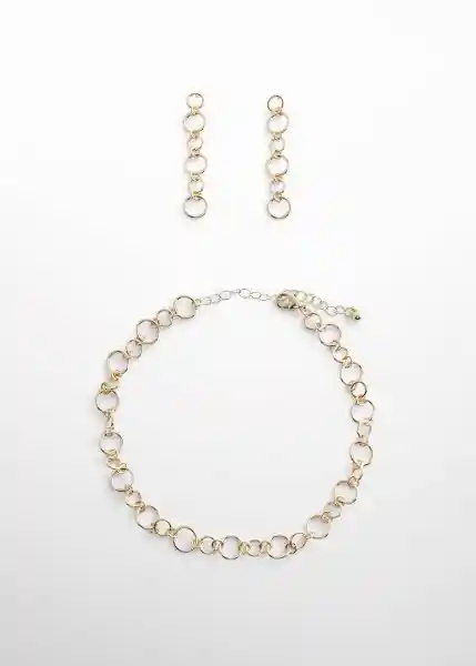 Collar Circles Oro Talla 99 Niñas Mango