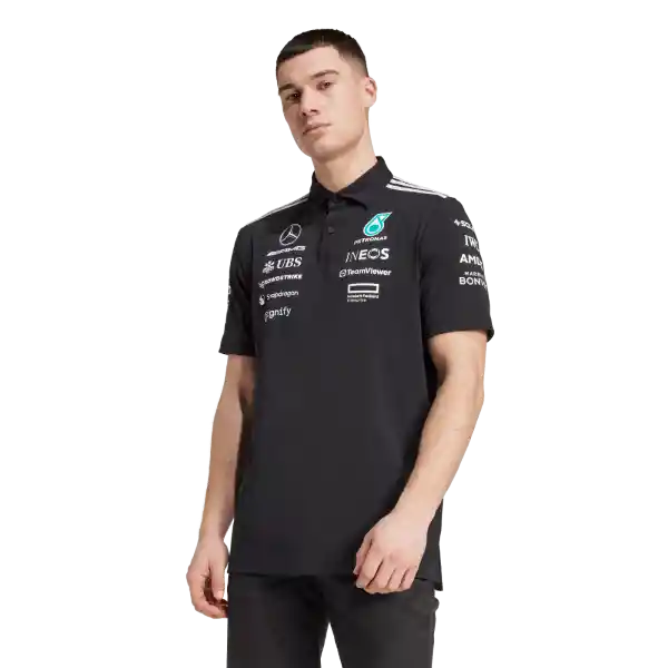 Adidas Camiseta Polo F1 Mercedes Lifestyle Hombre Negro Talla S