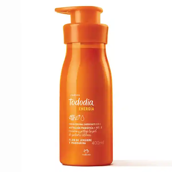 Crema Corporal Energizante Flor de Jengibre y Mandarina Tododia