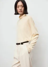 Saco Jersey Mila Amarillo Pastel Talla XS Mujer Mango