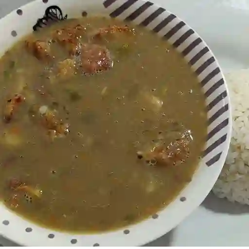 Sancocho de zaragoza con chicharron 16oz