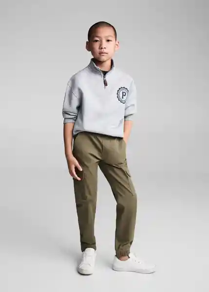 Pantalón Kenia Khaki Talla 07 Niños Mango