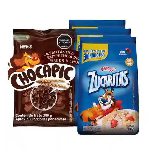 Combo Nestlé Cereal Chocapic Con Sabor a Chocolate + Zucaritas