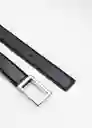 Cinturón Plate Negro Talla 91 Hombre Mango