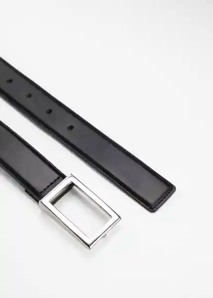 Cinturón Plate Negro Talla 91 Hombre Mango