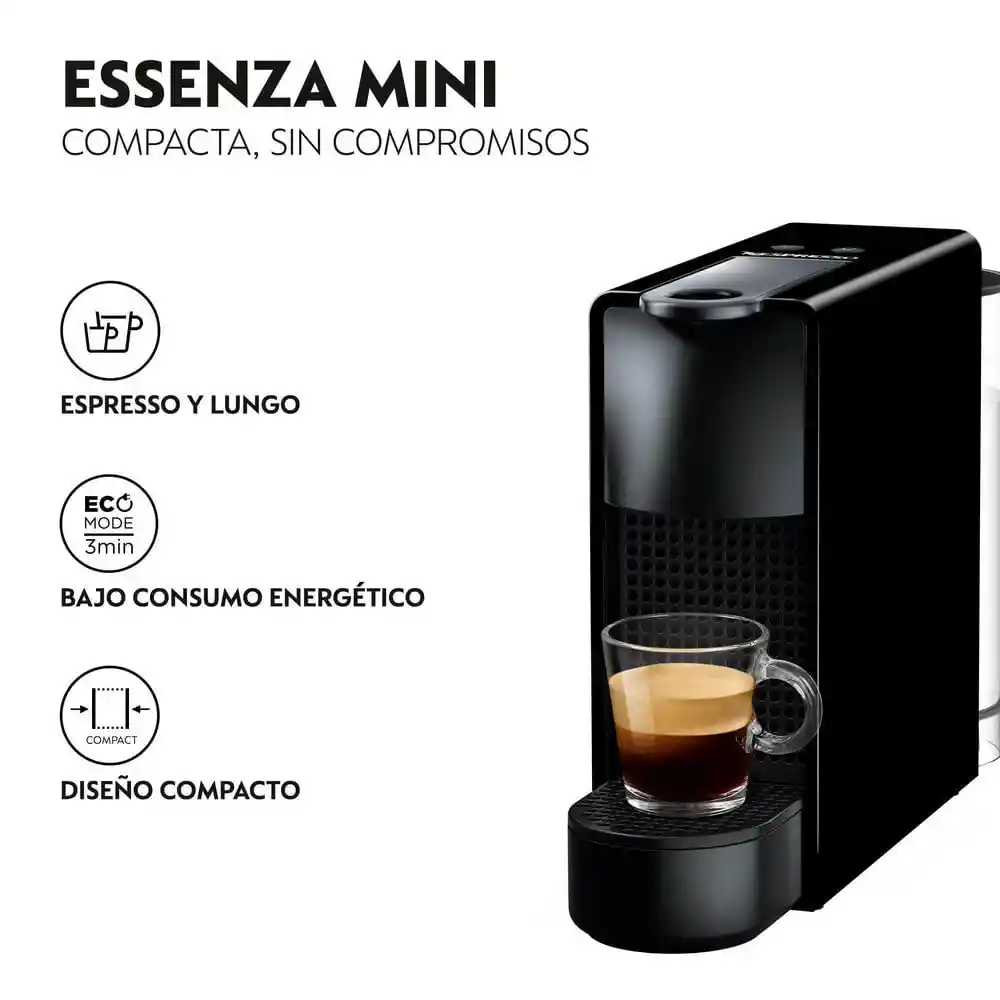 Nespresso Cafetera Essenza Mini Negra