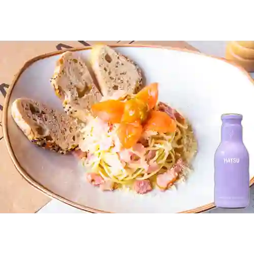 Combo Pasta Carbonara + Hatsu Lila 400 ml