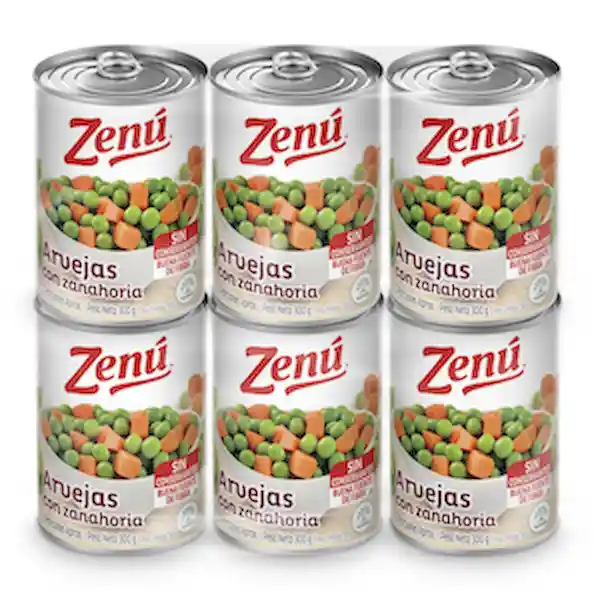 Zenú Pack Arvejas y Zanahoria