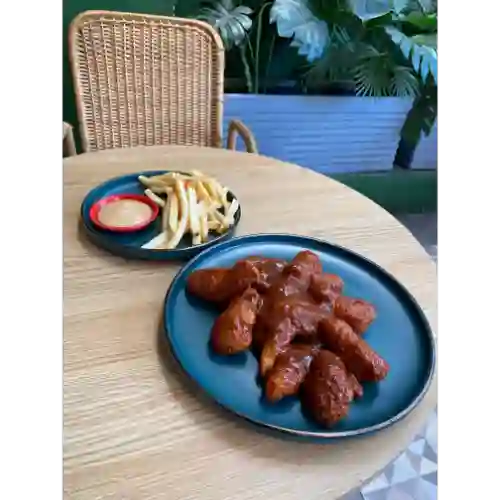 12 Alitas Bbq+ Papas +Coca Cola