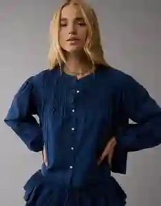 Camisa Mujer Azul Talla: X-SMALL 5846896 American Eagle