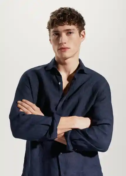 Camisa Parrot Marino Talla XXL Hombre Mango