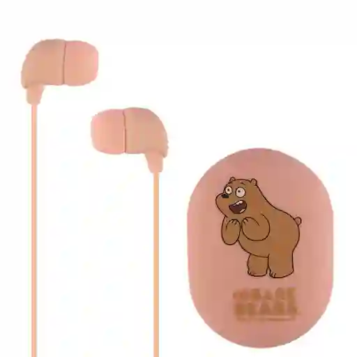 Miniso Audífonos de Cable de we Bare Bears Rosa 2616
