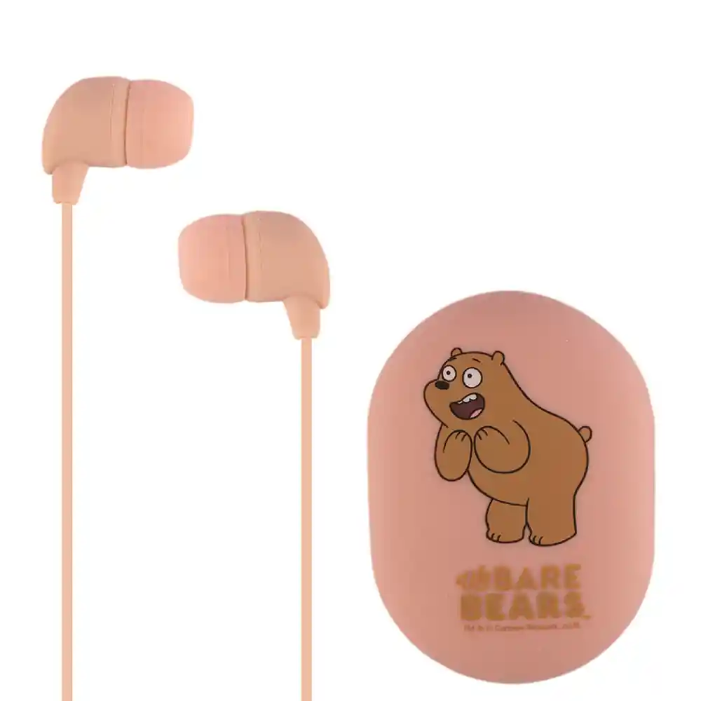 Miniso Audífonos de Cable de we Bare Bears Rosa 2616