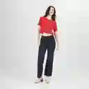 Blusa Cuello Redondo Manga Corta Rojo Talla S 690140