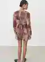 Vestido Butcher Marrón Talla S Mujer Mango