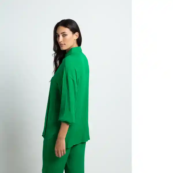 Camisa Nube Mujer Verde Tolima Oscuro Talla L 412F332 Naf Naf