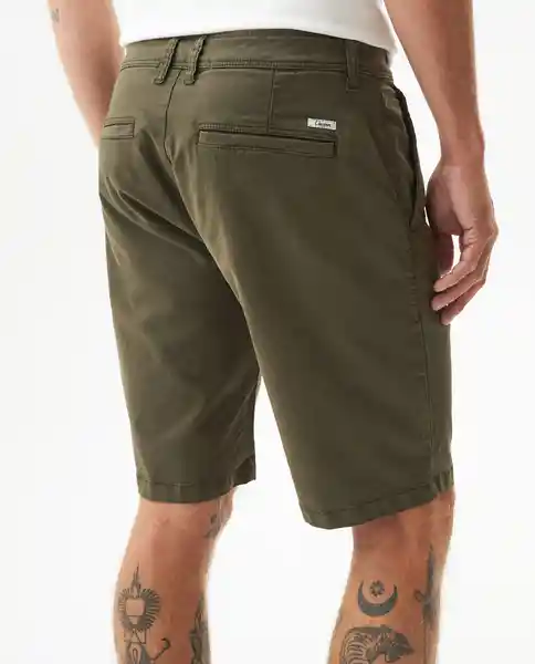 Short Chino Masculino Café Khaki Claro Talla 34 Chevignon