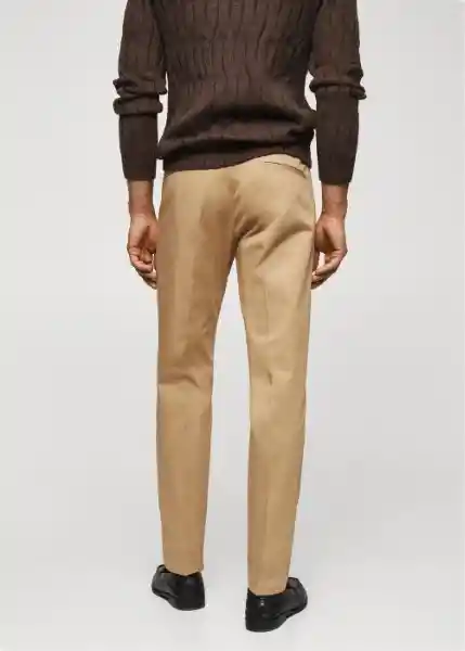 Pantalón Dublino Camel Talla 38 Hombre Mango