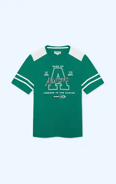 Camiseta Hombre Verde Talla M 841G007_VER195420 Americanino