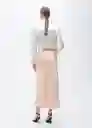 Falda Mia2 Salmón Talla L Mujer Mango
