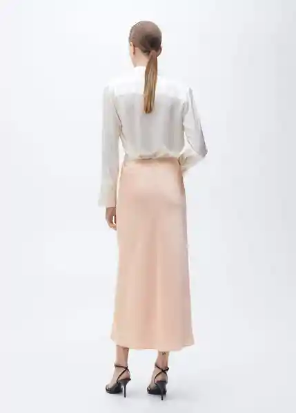 Falda Mia2 Salmón Talla L Mujer Mango