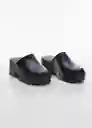 Zapatos Zueco Vic Negro Talla 40 Mujer Mango