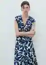 Vestido Jamie Azul Talla S Mujer Mango