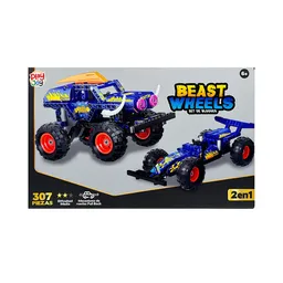 Play And Joy Set de Bloques Beast Wheels Azul