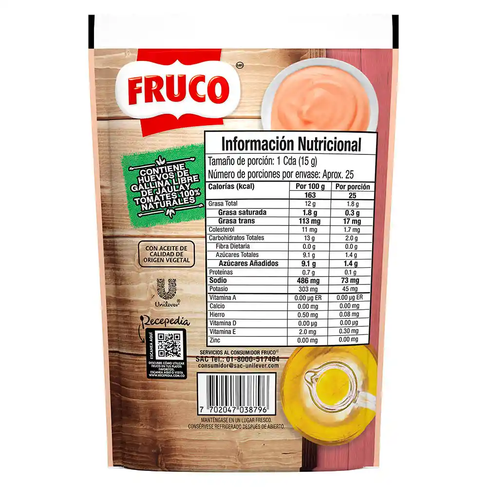 Salsa Rosada Fruco doypack 380G