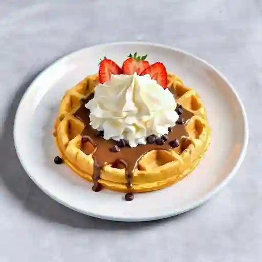 Waffle con Fresa y Nutella