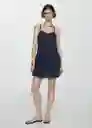 Vestido Soni Navy Talla M Mujer Mango