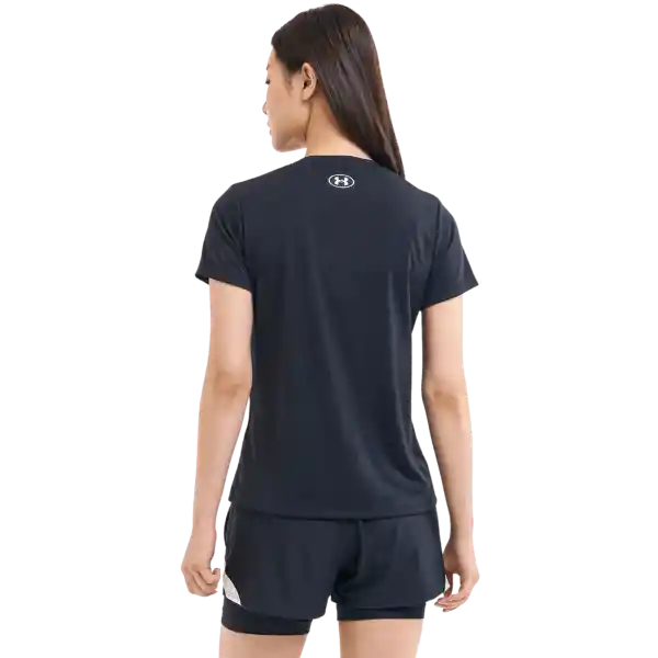 Under Armour Camiseta Tech Ssc Solid Negro Para Mujer Talla MD