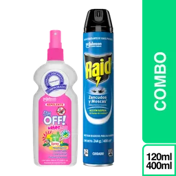 Combo Repelente Stay Off! Niños + Raid Aerosol 400 mL