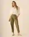 Pantalón Verde Seco Oscuro Talla 6 133G004 Esprit